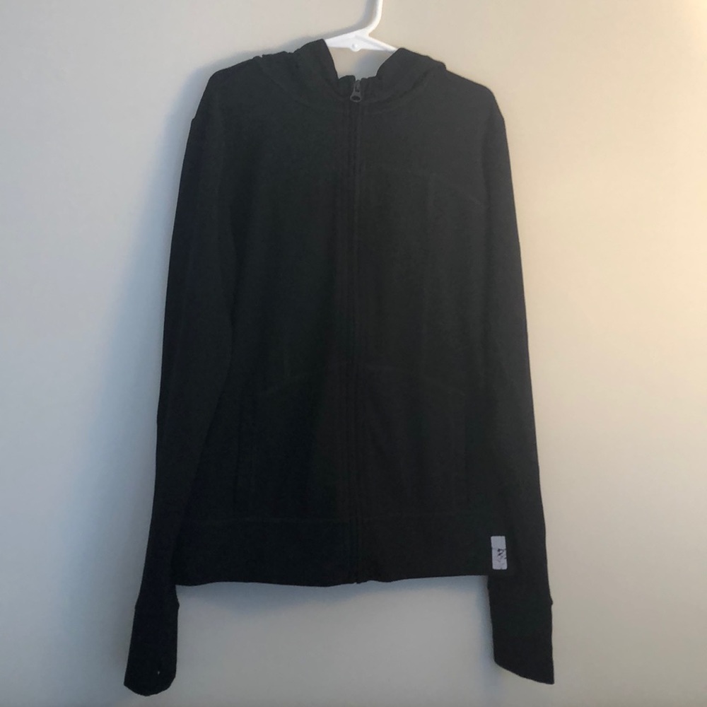 Zella Girl Black Zip-up Hooded Jacket